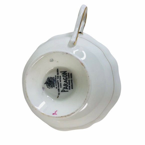 Paragon Teacup & Saucer Bone China Pink Cabbage Rose By Appointment Of Queen VTG - Picture 12 of 12